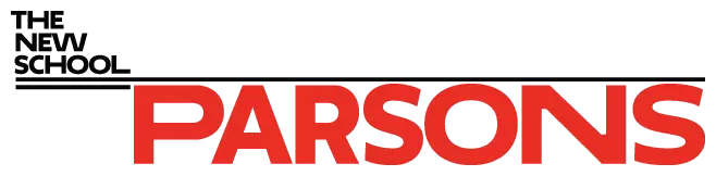 Parsons logo black and red